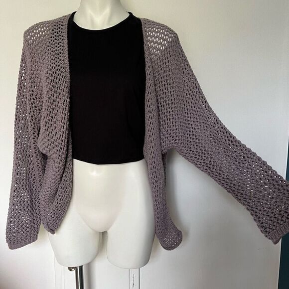 Don’t Ask Why Italy Knitted Shrug Sweater Lilac barbiecore - Picture 5 of 8